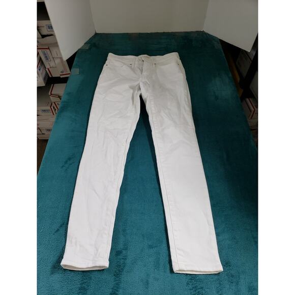 Levis 311 Jeans Size 27 Womens White Pants Ladies Mid Rise Shaping Skinny - Picture 1 of 15